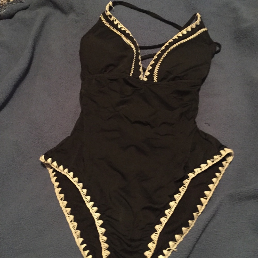 Black and white swimsuit